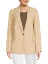 VERO MODA WOMEN'S LISTAKIA STRIPED SINGLE BUTTON BLAZER