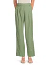 Vero Moda Women's Pinstripe Wide-leg Pants In Oatmeal Black