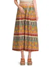 Vero Moda Women's Printed Cotton Midi-skirt