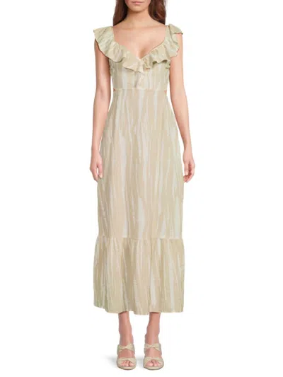 Vero Moda Women's Printed Cut-out Midi-dress