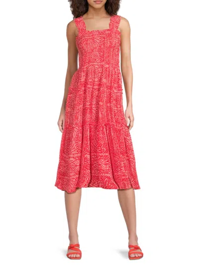 Vero Moda Women's Printed Midi-dress
