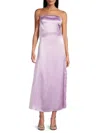 Vero Moda Women's Satin Bandeau Midi Dress In Lavender