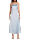 Vero Moda Women's Satin Bandeau Midi Dress In Light Blue
