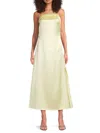 Vero Moda Women's Satin Bandeau Midi Dress In Light Yellow