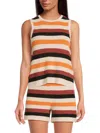 Vero Moda Women's Striped Cotton Sleeveless Knit Top