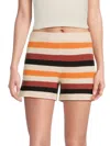 Vero Moda Women's Striped Knit High-rise Shorts