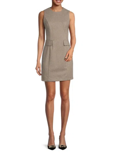 Vero Moda Women's Vmpia Textured Mini Dress In Light Grey