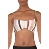 Shop Vero Moda Womens Striped Beachwear Swim Top Separates In Multi