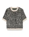 Vero Moda Wow Crewneck Sweater In Animal Print