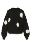 Vero Moda Yolanda Polka Dot Mock Neck Sweater In Multi