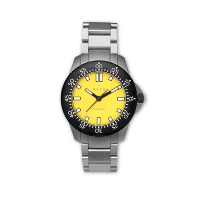 Vero Open Water Automatics Men's Watch Dp001 In Yellow/silver Tone/black