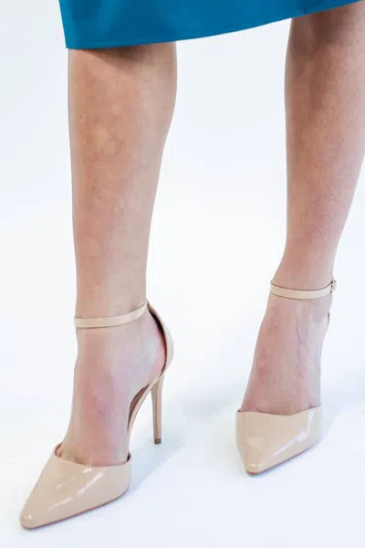 Verona Collection Wildflower Heels In Nude In Beige