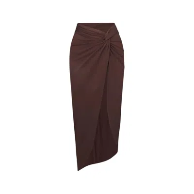 Veroni Swim Women's Brown / Neutrals Gaia Sarong Skirt