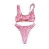 Veroni Swim Women's Pink / Purple The Paloma Crinkle Bikini Set