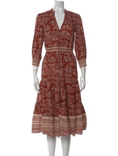 Pre-owned Veronica Beard 2019 Midi Length Dress In Brown