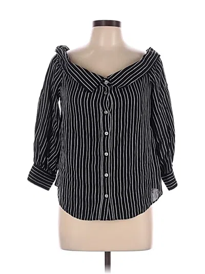 Pre-owned Veronica Beard 3/4 Sleeve Blouse In Black