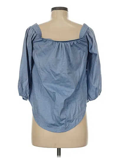 Pre-owned Veronica Beard 3/4 Sleeve Blouse In Blue