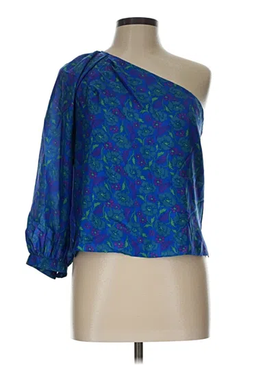Pre-owned Veronica Beard 3/4 Sleeve Blouse In Blue