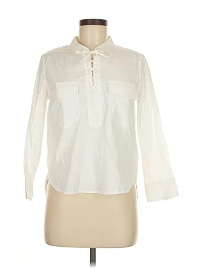 Pre-owned Veronica Beard 3/4 Sleeve Blouse In Ivory