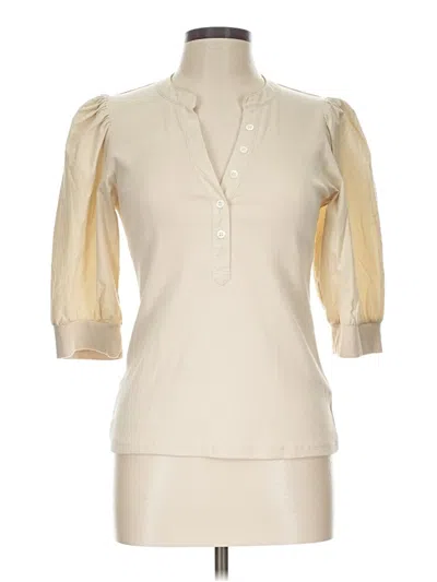 Pre-owned Veronica Beard 3/4 Sleeve Blouse In Ivory