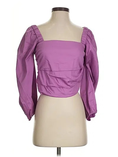 Pre-owned Veronica Beard 3/4 Sleeve Blouse In Purple