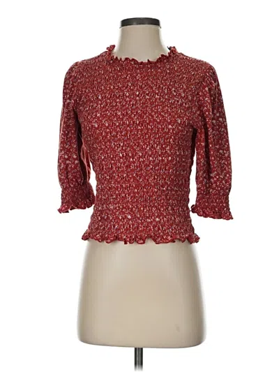 Pre-owned Veronica Beard 3/4 Sleeve Blouse In Red