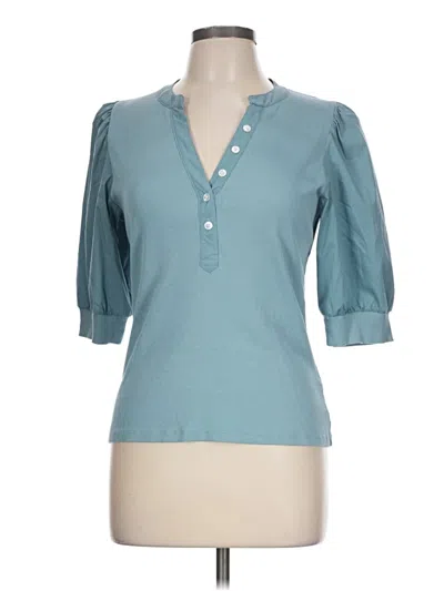 Pre-owned Veronica Beard 3/4 Sleeve Blouse In Teal