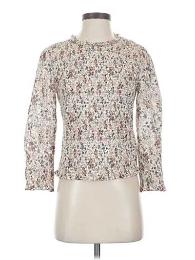 Pre-owned Veronica Beard 3/4 Sleeve T-shirt In White