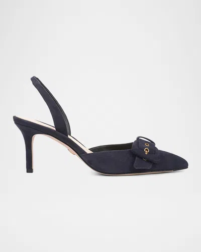 Veronica Beard 70mm Lenora Suede Slingback Pumps