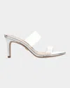 Veronica Beard 75mm Asha Mule Sandals In White