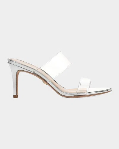 Veronica Beard 75mm Asha Mule Sandals In White