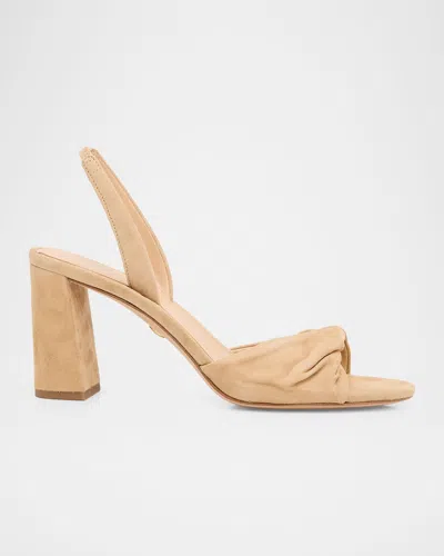 Veronica Beard 75mm Tullia Suede Block-heel Sandals In Brown