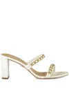 Veronica Beard 76mm Gretchen Chain-embellished Sandals In White