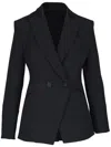 Veronica Beard Double-breasted Blazer In 黑色