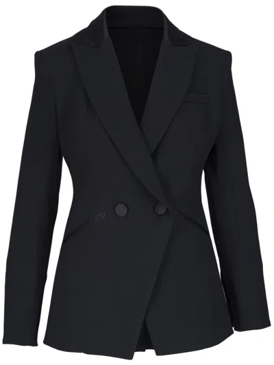 Veronica Beard Double-breasted Blazer In 黑色
