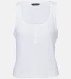 Veronica Beard Abbott Rib Henley Tank
