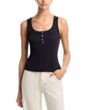 Veronica Beard Abbott Rib Henley Tank