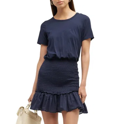 VERONICA BEARD ABERDEEN T-SHIRT DRESS IN NAVY