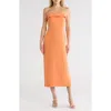 Veronica Beard Absol Strapless Body-con Dress In Orange