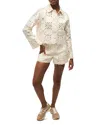 Veronica Beard Adelaide Scalloped Eyelet-embroidered Jacket In Ecru