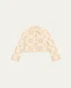 Veronica Beard Adelaide Scalloped Eyelet-embroidered Jacket In Ecru