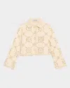 Veronica Beard Adelaide Scalloped Eyelet-embroidered Jacket In Ecru