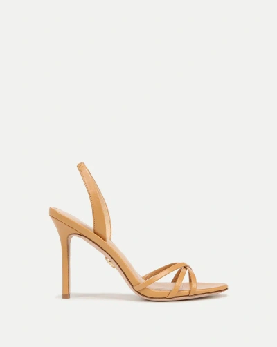 Veronica Beard Adelle Leather Sandal In Natural