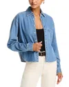 VERONICA BEARD ADERES CROPPED DENIM SHIRT