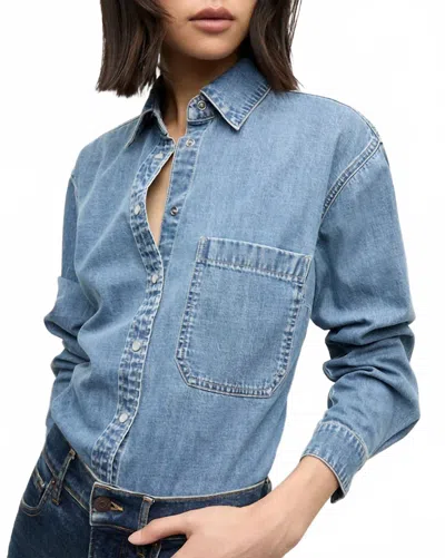Veronica Beard Aderes Denim Shirt In Blue