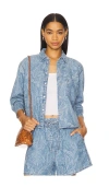Veronica Beard Aderes Shirt In Atlantic Paisley