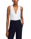 Veronica Beard Oya Stretch-cotton Tank Top In White In White
