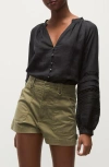 Veronica Beard Ailani Mixed Stitch Top In Black