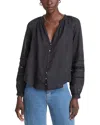 Veronica Beard Ailani Mixed Stitch Top In Black