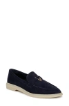 Veronica Beard Ailey Suede Medallion Slip-on Loafers In Eclipse